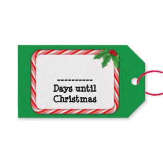 Postcard - Count the Days Until Christmas Gift Tags