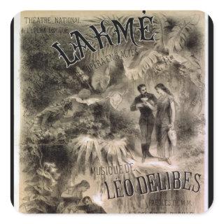 Poster advertising 'Lakme' Square Sticker