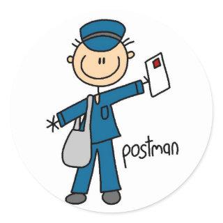 Postman Stick Figure Sticker