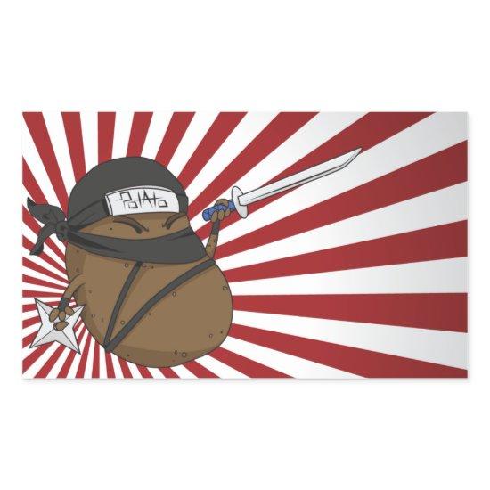 Potato Ninja Rectangular Sticker