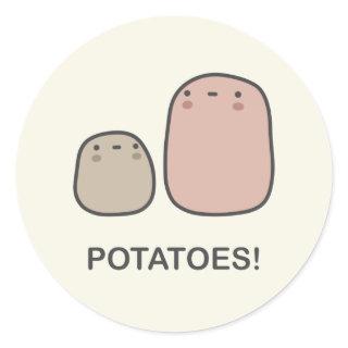 Potatoes! Classic Round Sticker