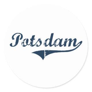 Potsdam New York Classic Design Classic Round Sticker