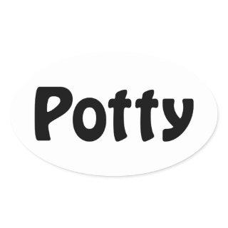 Potty Oval Sticker