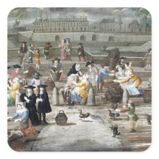 Poultry Market on Quai des Grands Augustins Square Sticker