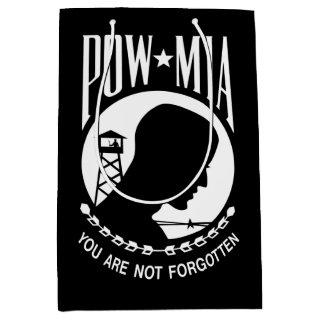 POW MIA American Military Heroes Prisoners of War Medium Gift Bag