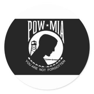 POW+MIA Flag Classic Round Sticker