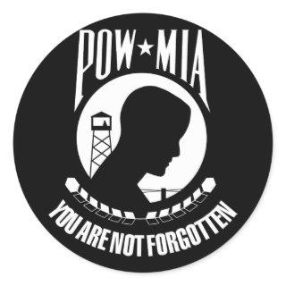 POW-MIA Flag Classic Round Sticker