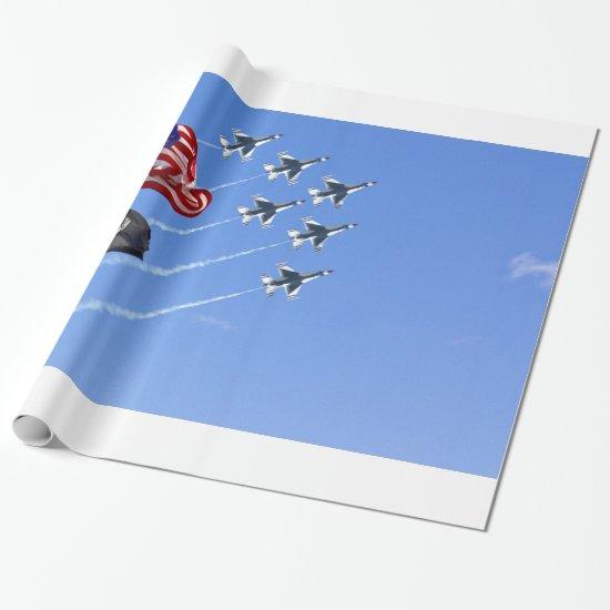 POW MIA Flag with Old Glory & The Thunderbirds