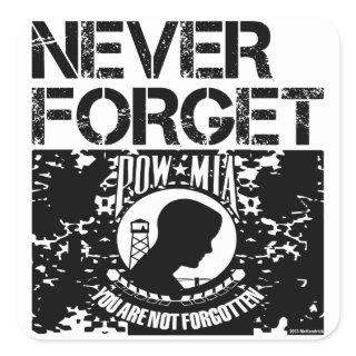 POW MIA Never Forget Square Sticker