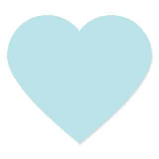Powder Blue Solid Color Design (B0E0E6) Template Heart Sticker