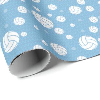 Powder Blue Volleyball Chevron Patterned