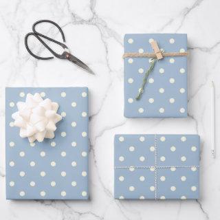 Powder Pastel Blue White Polka Dot Elegant Pattern  Sheets