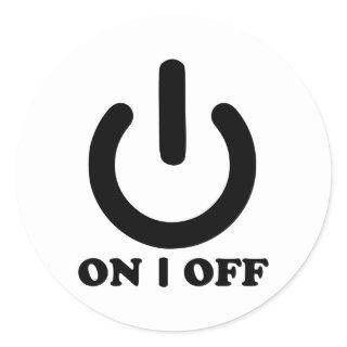 Power button classic round sticker