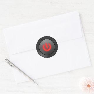 Power Off Symbol Classic Round Sticker