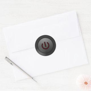 Power 'Sleep Mode' Symbol Classic Round Sticker