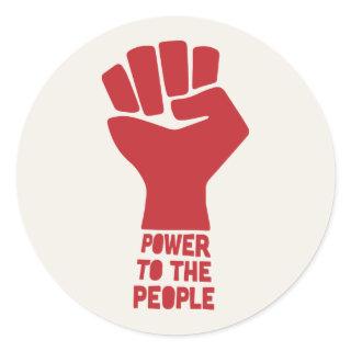 Power to the People Classic Round Sticker