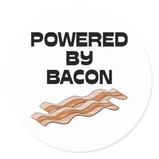 Powered By Bacon Classic Round Sticker