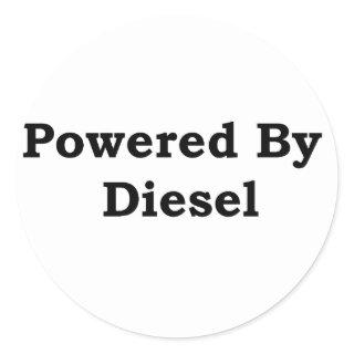 Powered By Diesel Classic Round Sticker