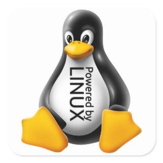 Powered by Linux Square Sticker