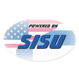 Powered By Sisu Oval Sticker