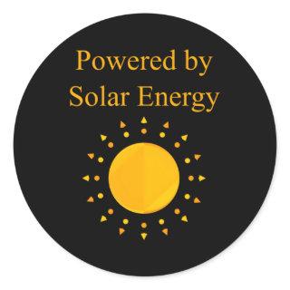 Powered By Solar Energy Classic Round Sticker