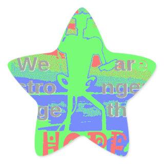 Powerful ECO USA Hillary Hope We Are Stronger Toge Star Sticker
