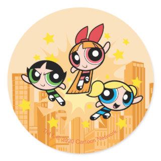 Powerpuff Girls Save The Day Classic Round Sticker