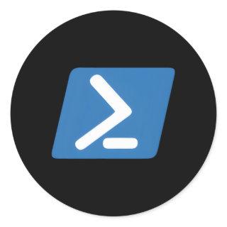 Powershell Code Developt Classic Round Sticker