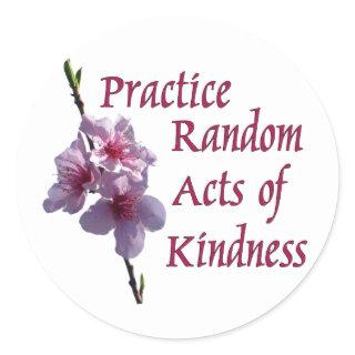 Practice Random Acts of Kindness Round Stickers