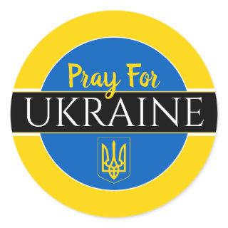 Pray For Ukraine Classic Round Sticker