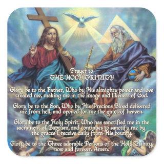 Prayer to THE HOLY TRINITY Square Sticker