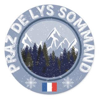 Praz De Lys Sommand Ski Resort Classic Round Sticker