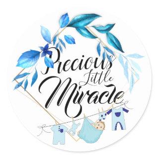 Precious Little Miracle Classic Round Sticker