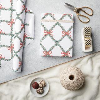 Preppy Christmas Trellis with Little Red Bows