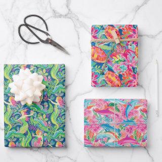 Preppy Palm Beach Ocean Mermaids Turtles Dolphins  Sheets
