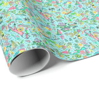 Preppy Palm Beach Print Bermuda