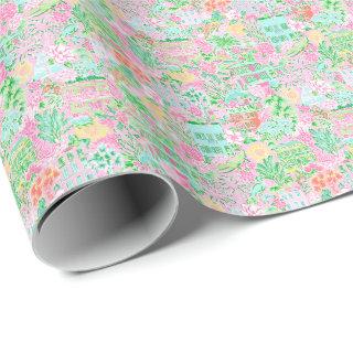 Preppy Palm Beach Print Pastel Charleston