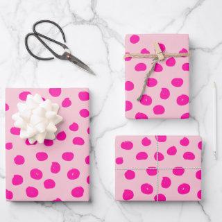 Preppy Pink Dots Modern Animal Print Spots  Sheets