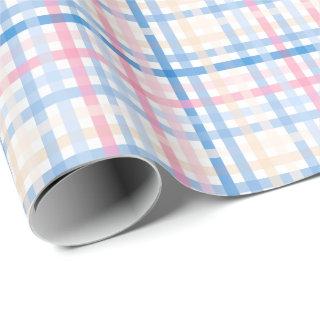 Preppy Watercolor Pastel gingham plaid Party