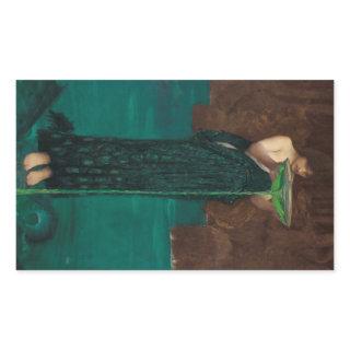 PreRaphaelite Art Circe Invidiosa Rectangular Sticker