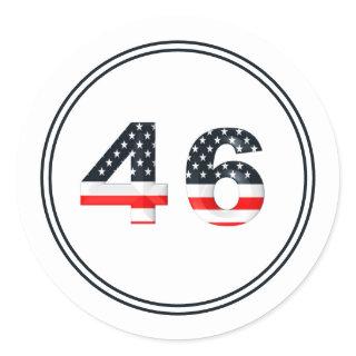 President Number 46 Flag Pro Biden Classic Round Sticker