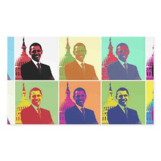 President Obama Pop Art Rectangular Sticker