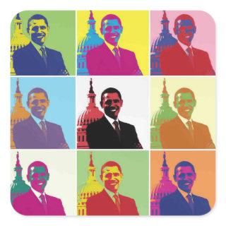 President Obama Pop Art Square Sticker