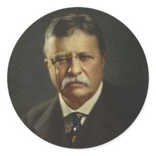 President Theodore Roosevelt by Forbes Lithography Classic Round Sticker