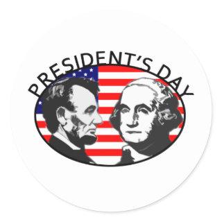 PRESIDENT'S DAY CLASSIC ROUND STICKER