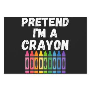 Pretend im a crayon - funny halloween costume  sheets