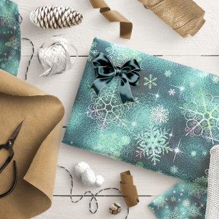 Prettiest Snowflakes Pattern Teal ID846