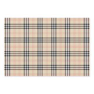Pretty Beige Plaid Tartan  Sheets