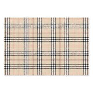 Pretty Beige Plaid Tartan  Sheets