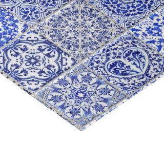 Pretty Blue & White Vintage Kitchen Tiles Collage Tissue Paper